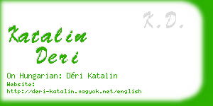 katalin deri business card